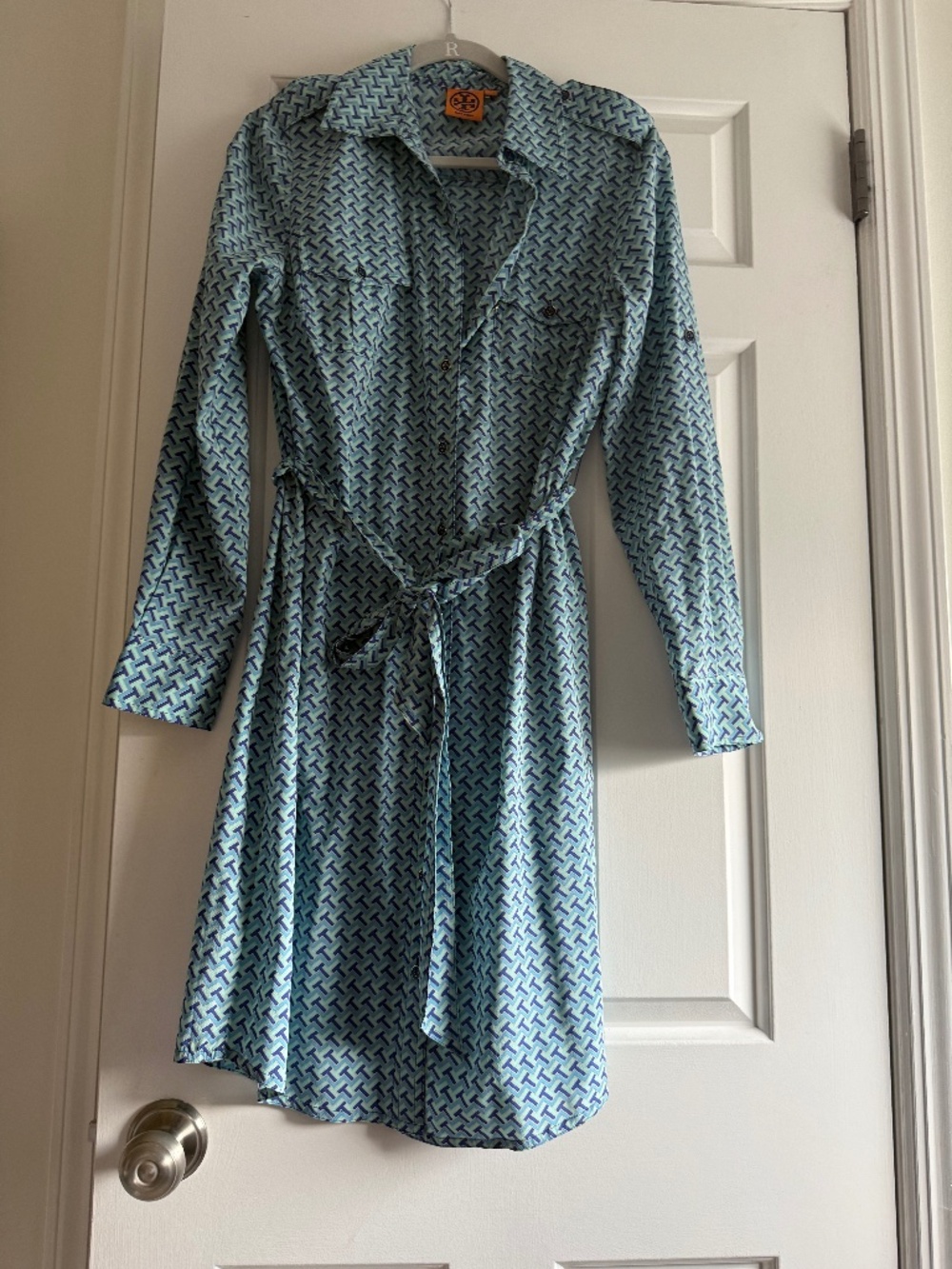 Tory Birch Signature Silk Shirtdress - Size 8